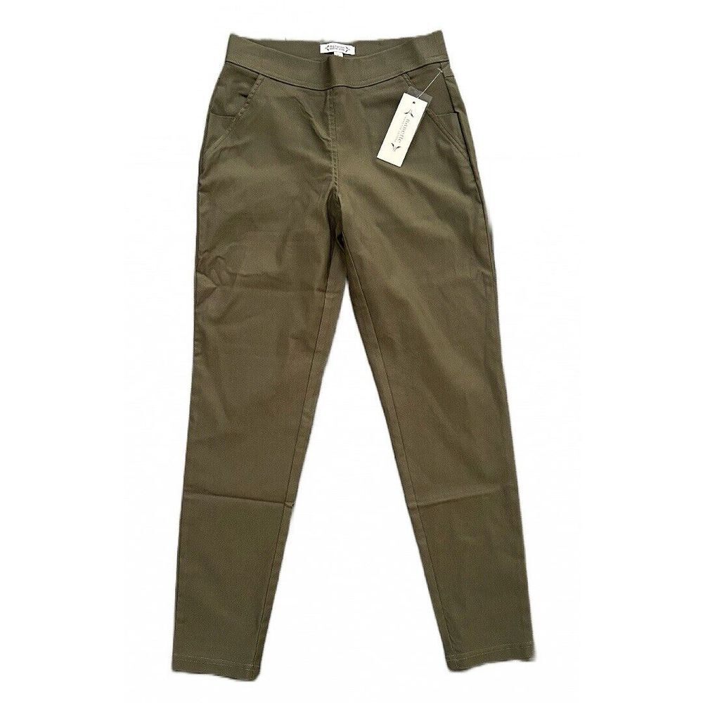 Nanette Lepore Elastic Waist Pull On Olive Leggings Skinny Leg Pants Size XS NWT